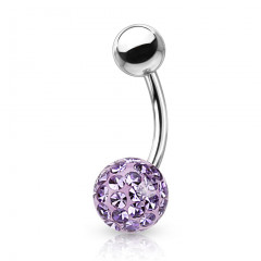 Piercing do pupku s kamienkami Crystals From Swarovski® gulička 8mm