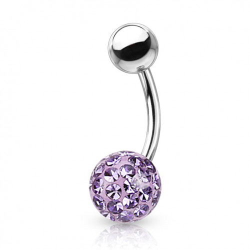 Piercing do pupku s kamienkami Crystals From Swarovski® gulička 8mm