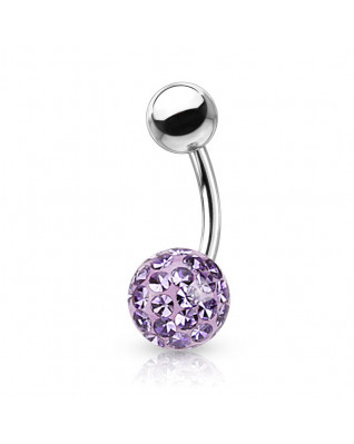 Piercing do pupku s kamienkami Crystals From Swarovski® gulička 8mm