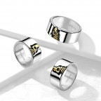 Pánsky oceľový prsteň s lebkou