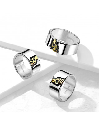 Pánsky oceľový prsteň s lebkou