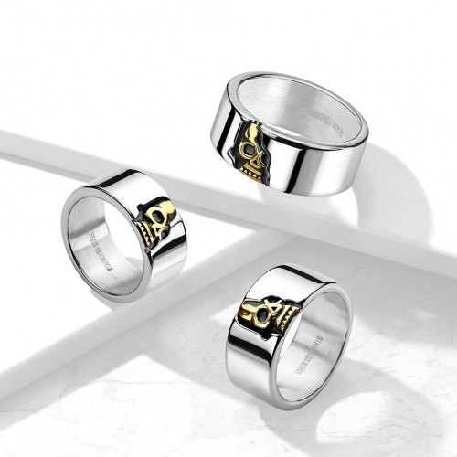 Pánsky oceľový prsteň s lebkou