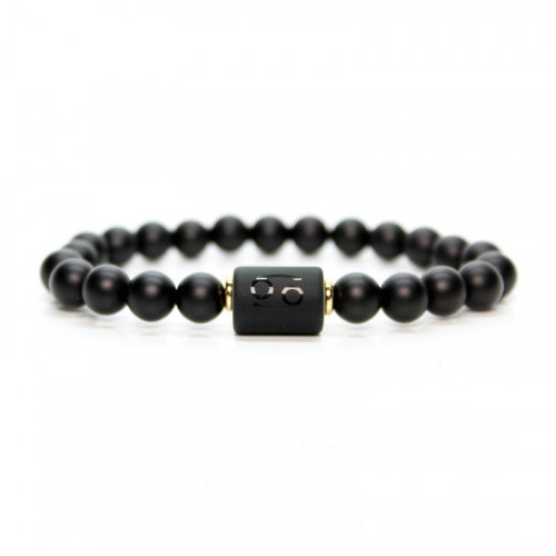 Korálkový náramok lávový kameň - znamenie rak