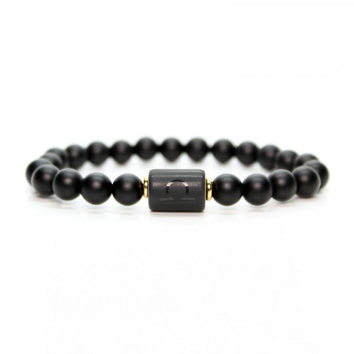 Korálkový náramok lávový kameň - znamenie váhy