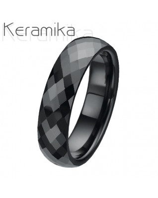 KM1002-6 Pánsky keramický snubný prsteň, šírka 6 mm