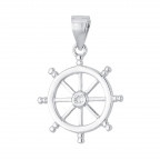 Strieborný prívesok kormidlo