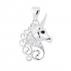 Strieborný prívesok jednorožec