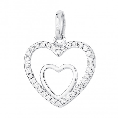 Strieborný prívesok srdca