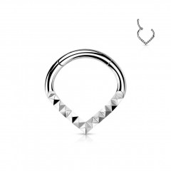 Segment piercing špicatý - helix / cartilage / tragus piercing 1,2 x 8 mm