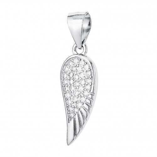 Strieborný prívesok krídlo so zirkónmi