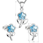 Sada šperkov s kryštálmi Swarovski náušnice, retiazka a prívesok