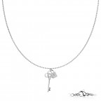 Dvojitý oceľový náhrdelník s príveskami