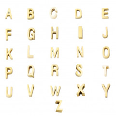 Navliekací oceľový prívesok iniciála - písmeno