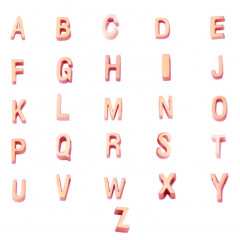 Navliekací oceľový prívesok iniciála - písmeno