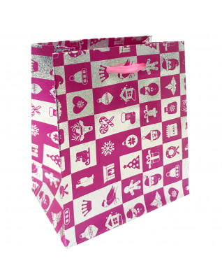 Vianočná darčeková taška - fialová