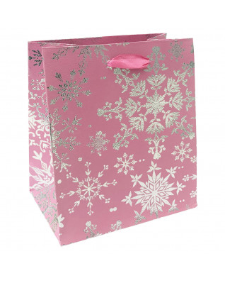 Vianočná darčeková taška - svetlo ružová