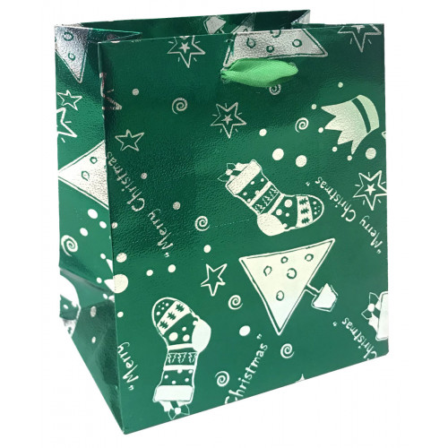 Vianočná darčeková taška - zelená