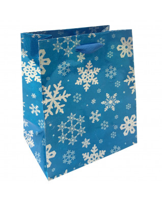 Vianočná darčeková taška - modrá