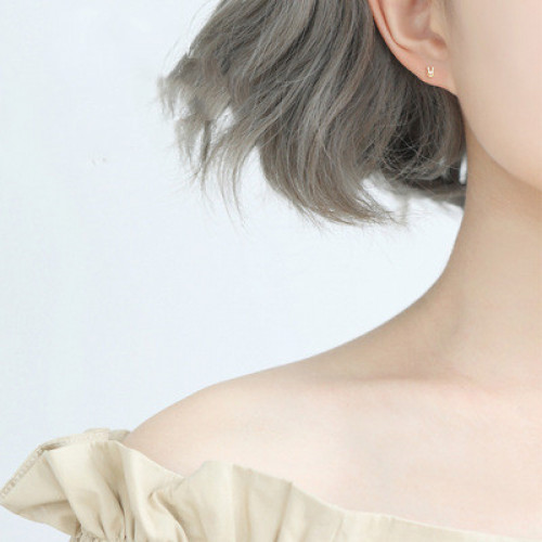 Detské strieborné náušnice zajačikovia