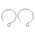 Oceľové náušnicové zapínanie - háčik 19 x 23 mm - 1 kus