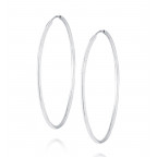 Strieborné náušnice kruhy 55 mm