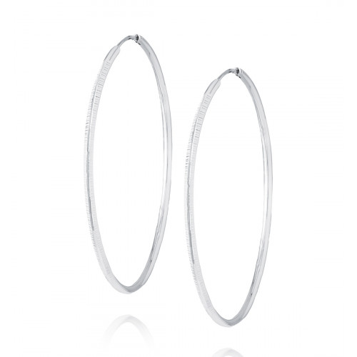 Strieborné náušnice kruhy 55 mm