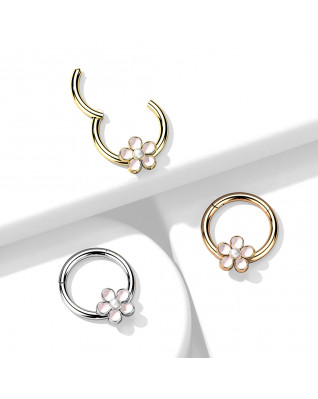 Segment kruh s kvietkom cartilage piercing 1,2 x 8 mm