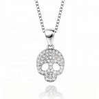Strieborný náhrdelník s lebkou
