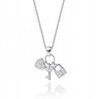 Strieborný náhrdelník s 3mi príveskami