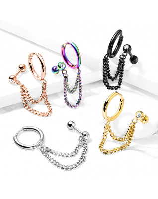 Náušnice + cartilage piercing do ucha