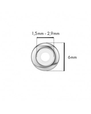 Oceľový stopper 6 mm / poistka na náramok