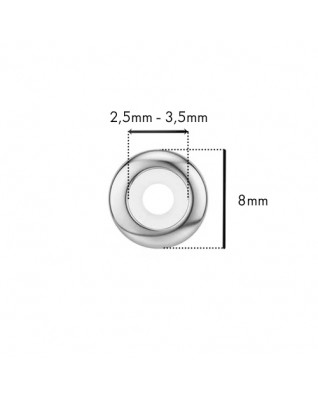 Oceľový stopper 8 mm / poistka na náramok