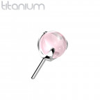 Kamienok k PUSH IN piercingu TITAN, ružový kamienok