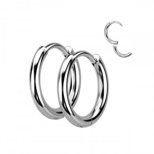 Oceľové náušnice krúžky 12mm