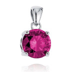 Strieborný prívesok s ružovým zirkónom