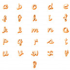 Navliekací oceľový prívesok iniciála - písmeno