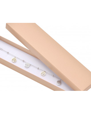 Darčeková krabička na náramok - perleťovo ružová