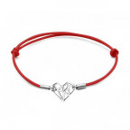 Strieborný náramok origami srdca