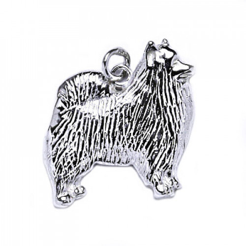Strieborný prívesok pes špic