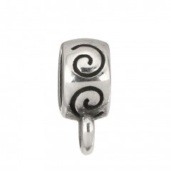 Navliekací oceľový prívesok korálik s očkom