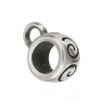 Navliekací oceľový prívesok korálik s očkom