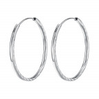 Strieborné náušnice kruhy 35 mm