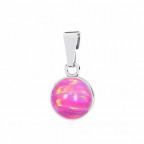 Strieborný prívesok s ružovým opálom