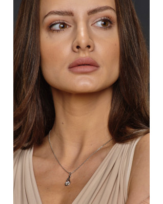 Strieborný náhrdelník so swarovski kryštálom