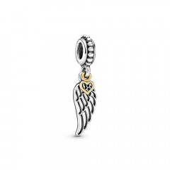 Visiaci strieborný prívesok korálik krídlo