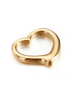 Pozlátený oceľový prívesok srdiečko