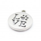 Oceľový prívesok LOVE