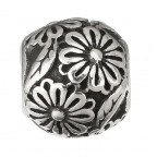 Navliekací oceľový prívesok korálik s kvietkami