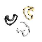 Pozlátený oceľový kruh - helix / cartilage piercing