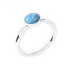 Strieborný prsteň s opálom